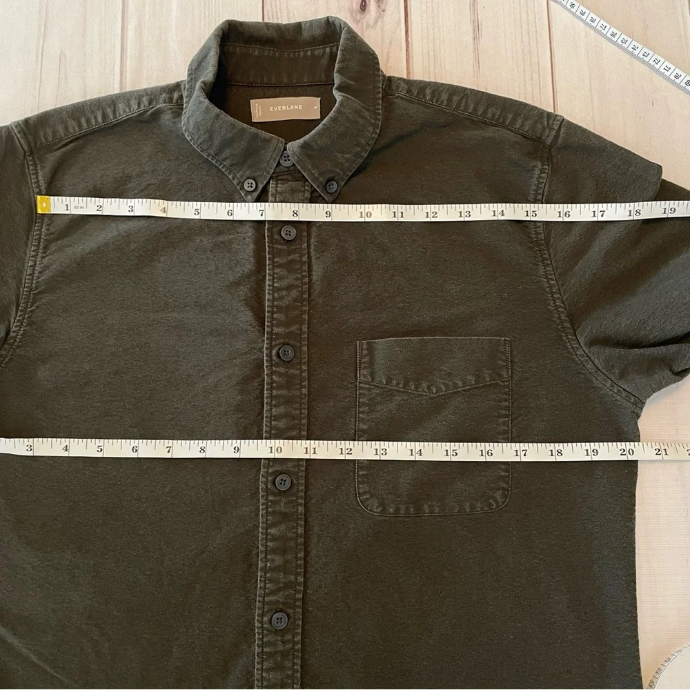 Everlane Oxford Poplin Button Up Long Sleeve Shirt Men’s M Green Classic Cotton - Picture 11 of 13